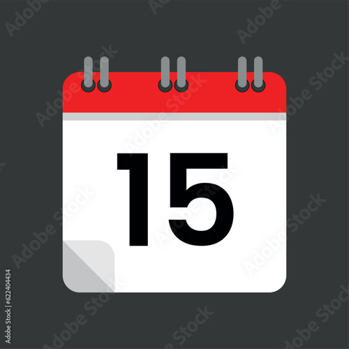 calendar vector icon day 15