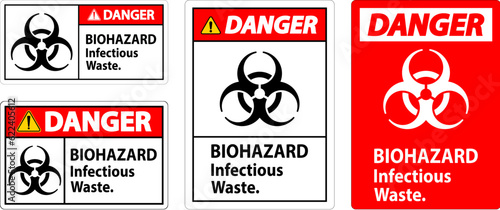 Biohazard Danger Label Biohazard Infectious Waste