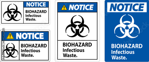 Biohazard Notice Label Biohazard Infectious Waste