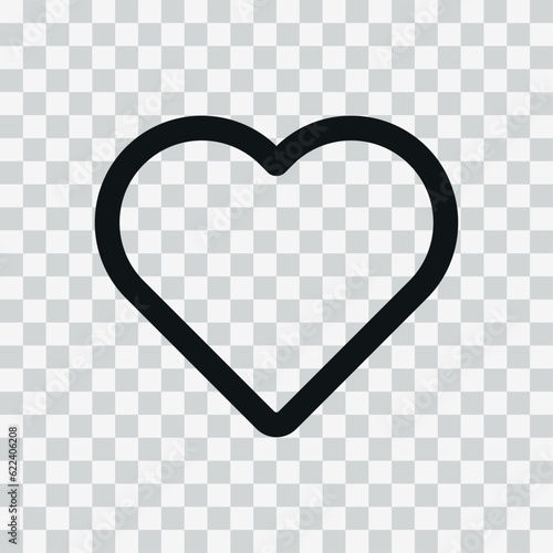 heart vector icon simple line