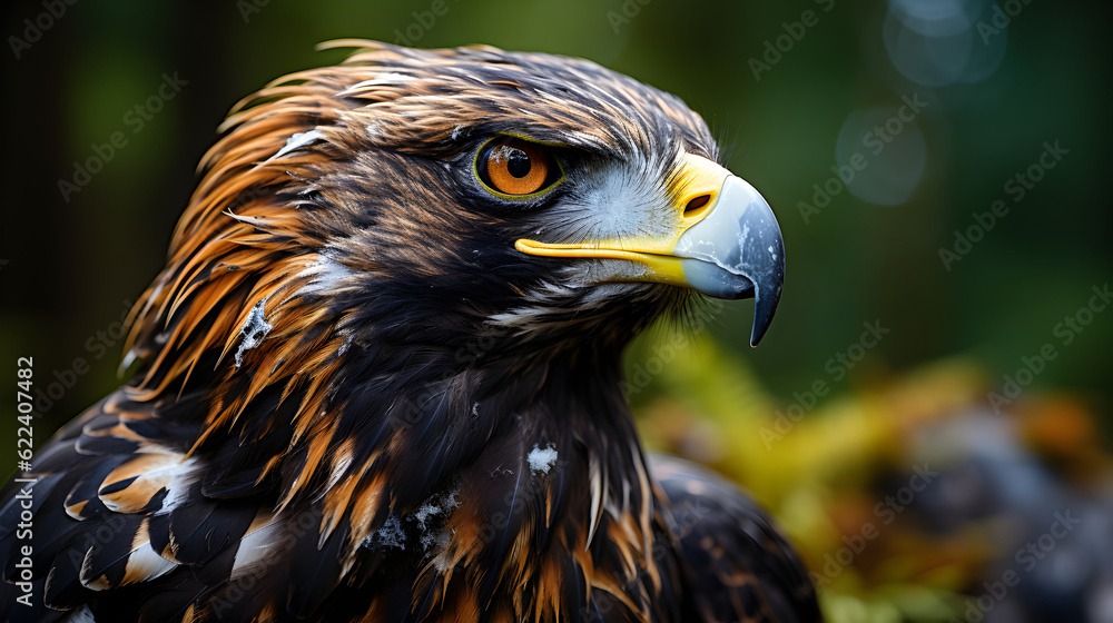 Fototapeta premium Close-up Golden Eagle Generative AI