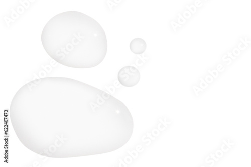 Smear  drop  clear gel  serum clear on a white background