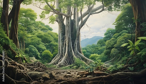 An old tree in the forest