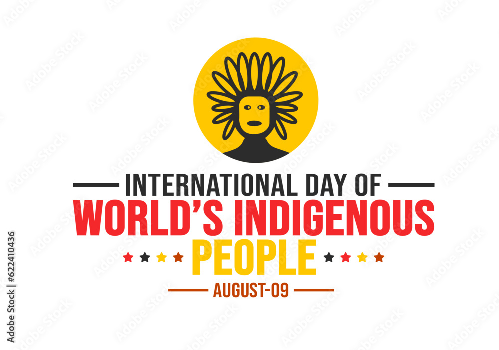 International Day of Worlds Indigenous People background template ...