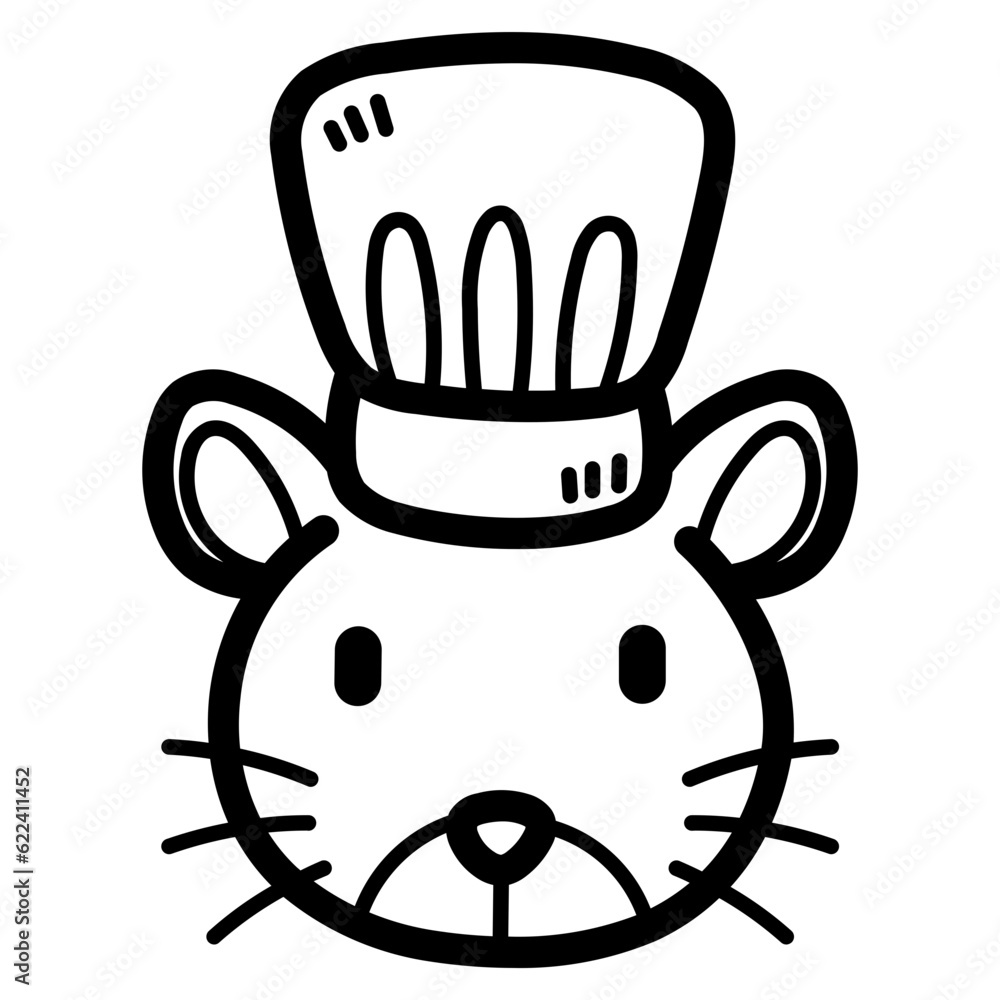 hamster line icon style hamster line icon style