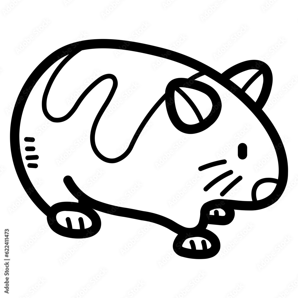hamster line icon style hamster line icon style