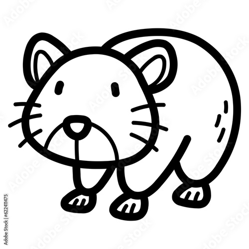 hamster line icon style