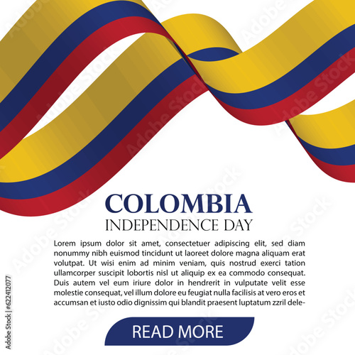 Colombia Independence day template  photo