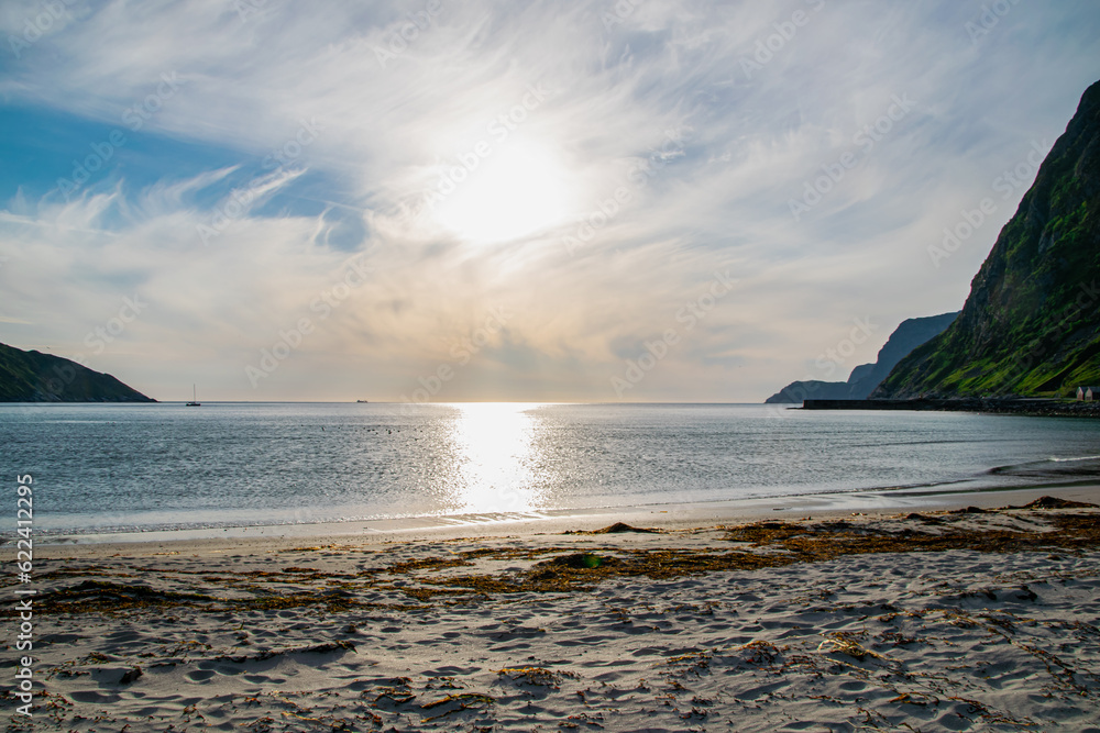 Sunset at the beach. 