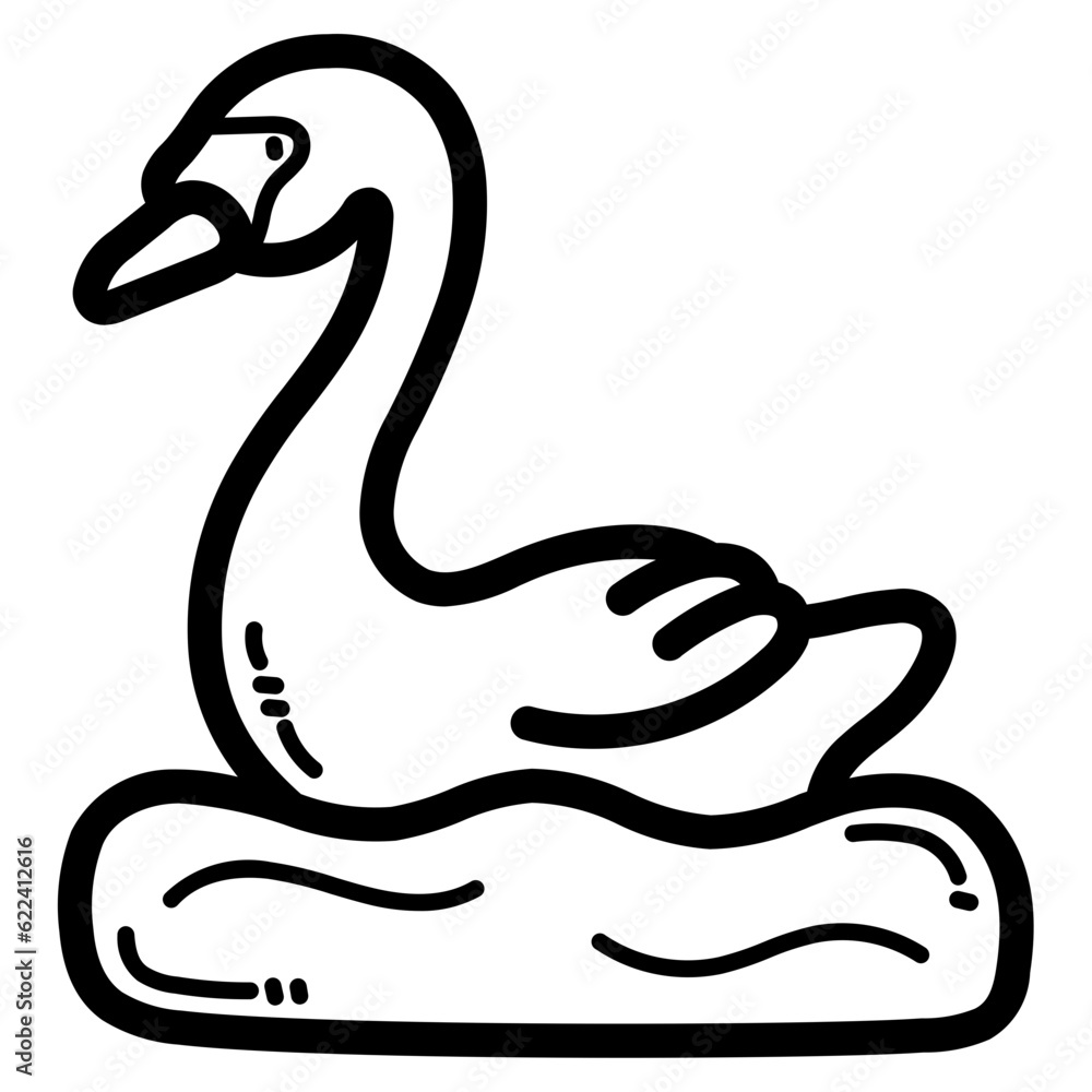 swan line icon style