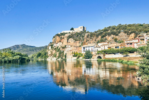 Miravet old little village surrounded by mountains and the Ebro river. In Tarragona province  Catalonia community  Spain