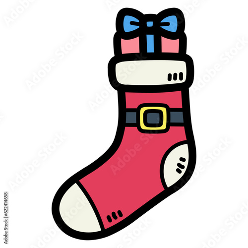 stocking stuffer filled outline icon style