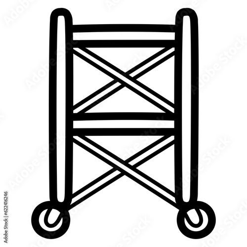 scaffolding line icon style