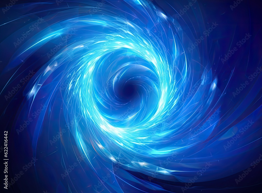 Beautiful colorful light effect of neon glow lights and flash. Background with flying design elements.blue background. Created with Generative AI technology. Beautiful colorful light effect of neon glow lights and flash. Background with flying design elements.blue background. Created with Generative AI technology.