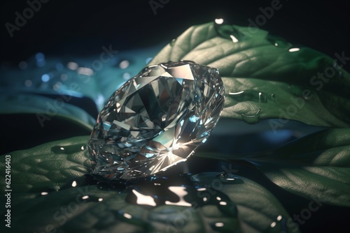 diamond leaf, Generative AI