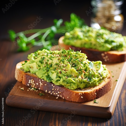 A nutritious vegan meal of avocado toast. Great for articles on health, fitness, veganism, nutrition, breakfast, cooking nd more. 