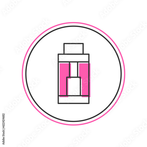 Filled outline Vape mod device icon isolated on white background. Vape smoking tool. Vaporizer Device. Vector