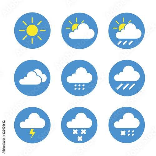 Modern weather icons set.