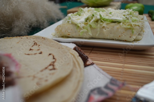 Colorful Homemade Traditional Mexican Quesadilla