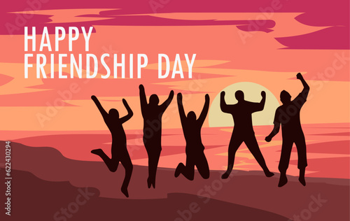 vector image international friendship day illustration