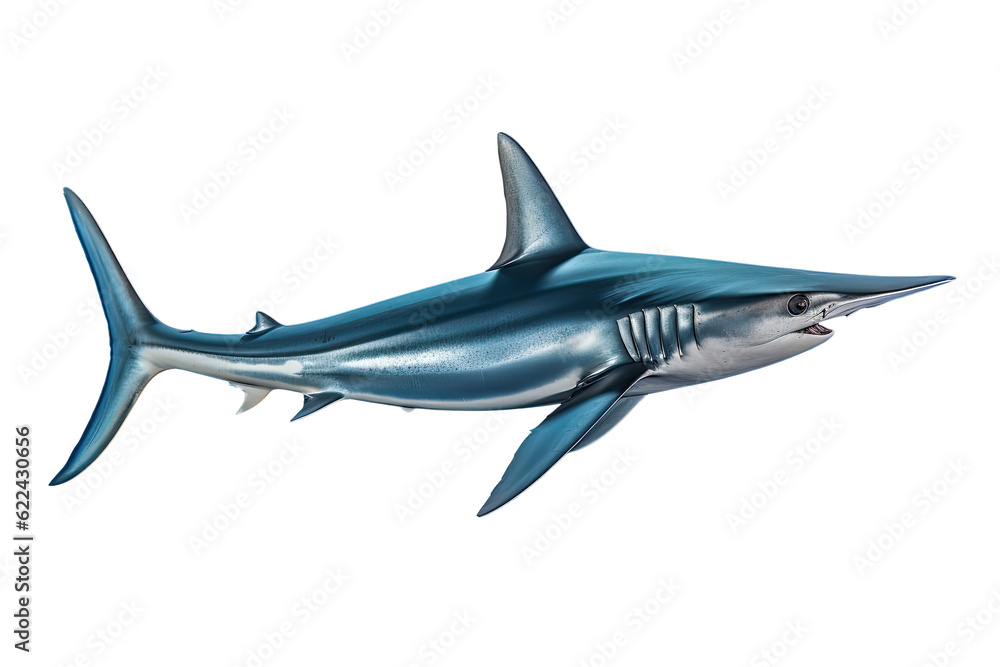  Thresher shark Alopias, Transparent background. generative AI