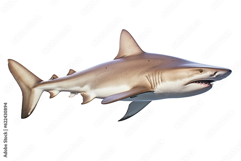  Whitetip shark Triaenodon obesus , Transparent background. generative AI