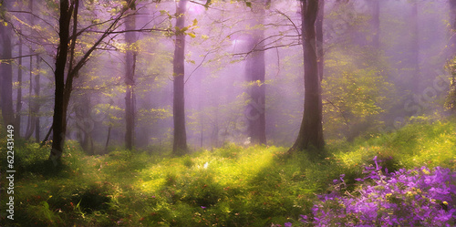 Forest Landscape enchanting. AI generated illustration