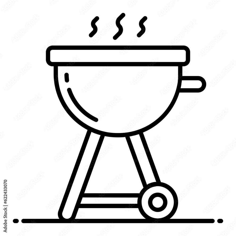 Barbecue Thin Line Icon Barbecue Thin Line Icon