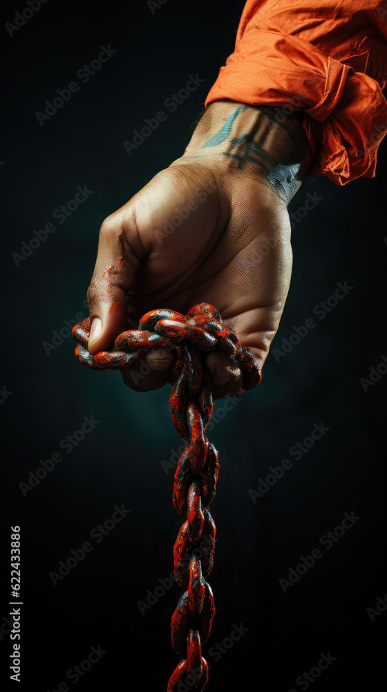 A hand extending a lifeline or a safety rope to a friend, suggesting that caution can provide a sense of security and protection