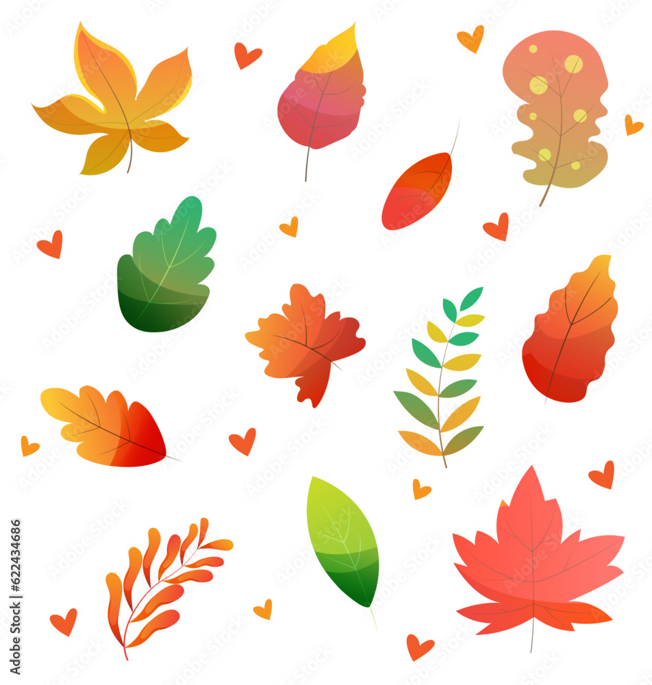 Fototapeta premium autumn leaves seamless pattern illustration