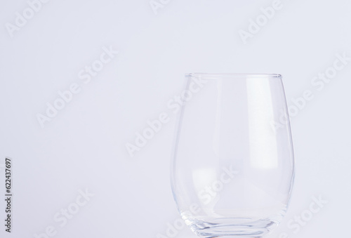 Empty glass on a white background