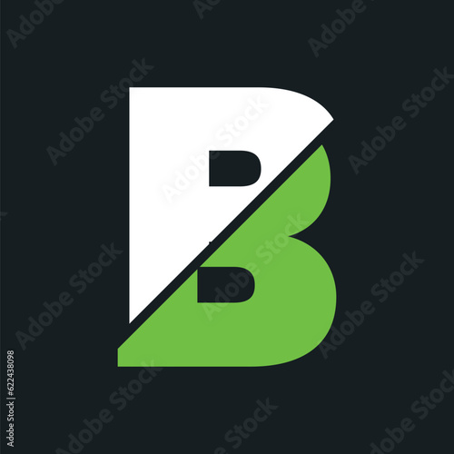 B letter bold and modern logo template. B letter typeface is professional and memorable. Use brand-relevant colors in the Alphabet. “B” letter to create a broken impression. B logotype is simple. 