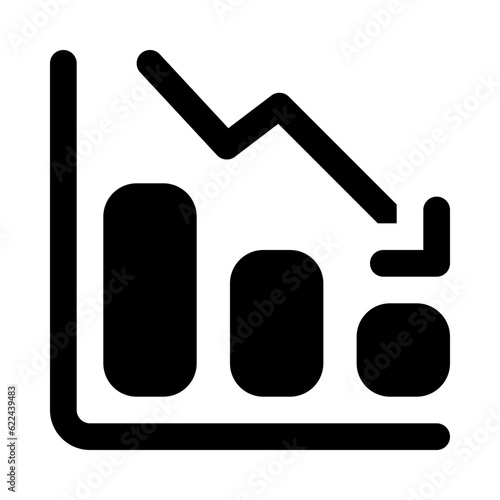 downtrend icon for your website, mobile, presentation, and logo design.