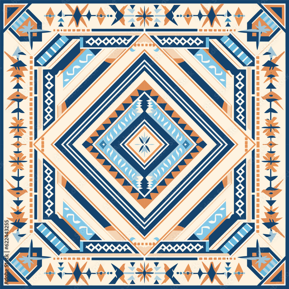 Ethnic Egyptian fabric pattern traditional folk antique. Ornate elegant luxury background.