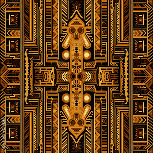 Ethnic Egyptian fabric pattern traditional folk antique. Ornate elegant luxury background.