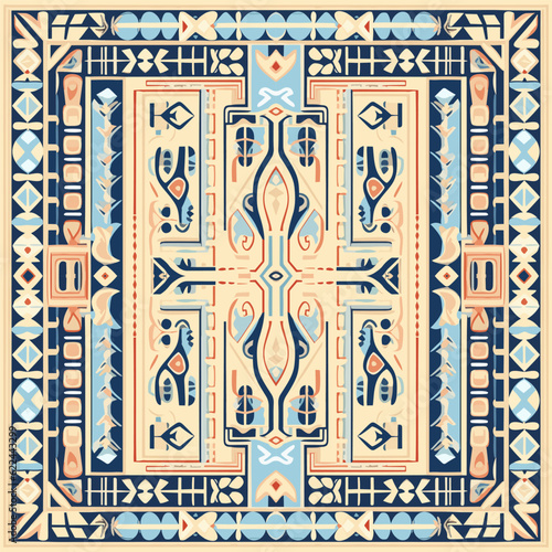 Ethnic Egyptian fabric pattern traditional folk antique. Ornate elegant luxury background.