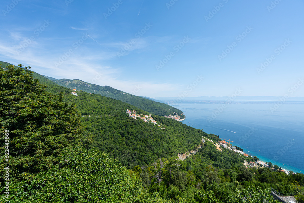 The croatian sea coast from the Moscenice village, Croatia