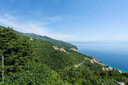 The croatian sea coast from the Moscenice village, Croatia