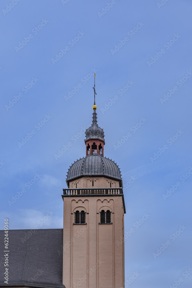 church tower with cross in germany