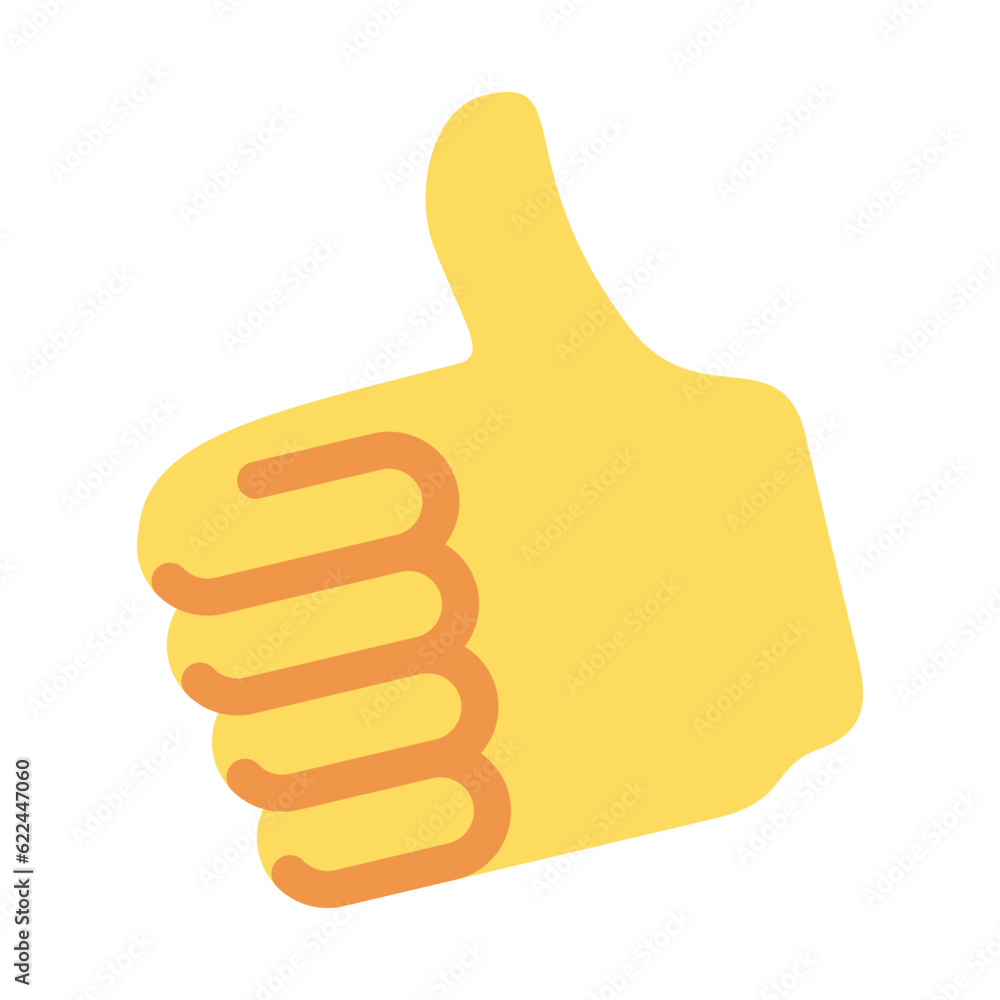 Thumbs Up vector icon. Isolated like sign, thumbs-up gesture indicating approval design. Thumbs Up vector icon. Isolated like sign, thumbs-up gesture indicating approval design.