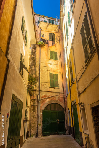 Fototapeta Naklejka Na Ścianę i Meble -  Street of the historic town center of Lerici, Liguria,  Italy