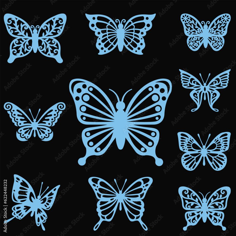 Butterfly vector Design Bundle.