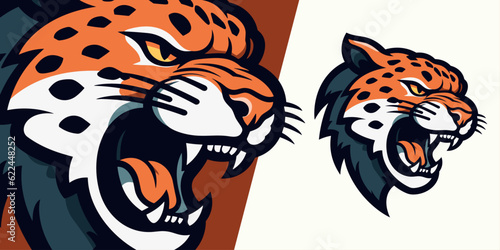 Bold and Fierce: Modern Jaguar Mascot Logo Design for Team Spirit and T-Shirt Printing