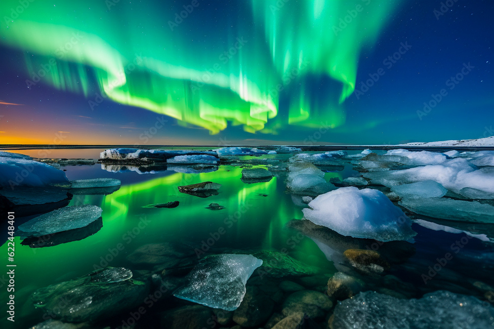 Northern lights. Generative AI. Northern lights. Generative AI.