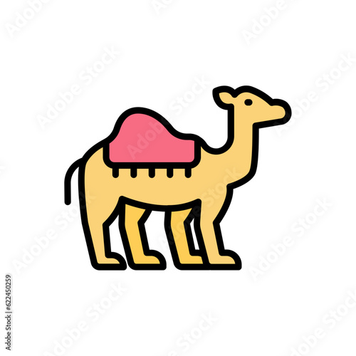 Dromedary Line Color Icon