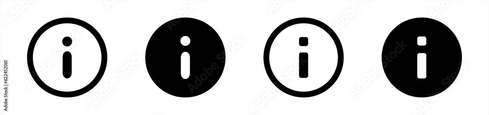 Info icon set in flat style. information mark simple black style symbol sign for apps and website, vector illustration. Info icon set in flat style. information mark simple black style symbol sign for apps and website, vector illustration.