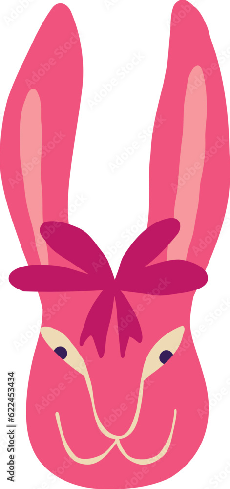 Awesome funny bunny with a cute face, Easter Character Awesome funny bunny with a cute face, Easter Character