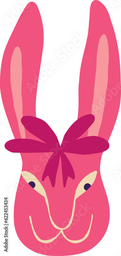 Awesome funny bunny with a cute face, Easter Character