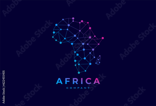 Africa Logo, modern Africa logo style, usable for technology and company logos