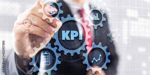 KPI. Key performance indicator. Business technology Internet and network concept. Background Data Center
